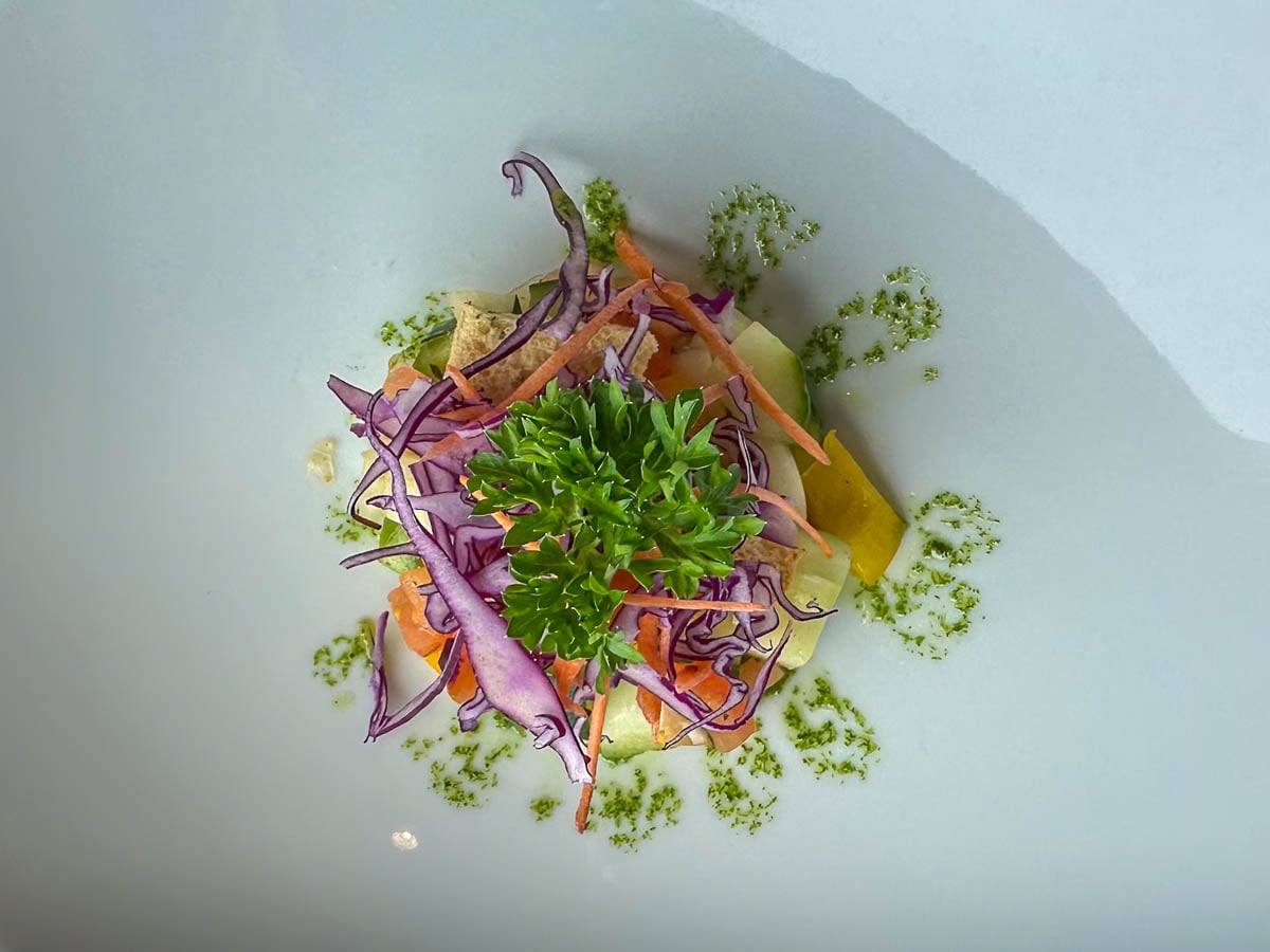 Parsley salad on Aurora Expeditions Greg Mortimer ship