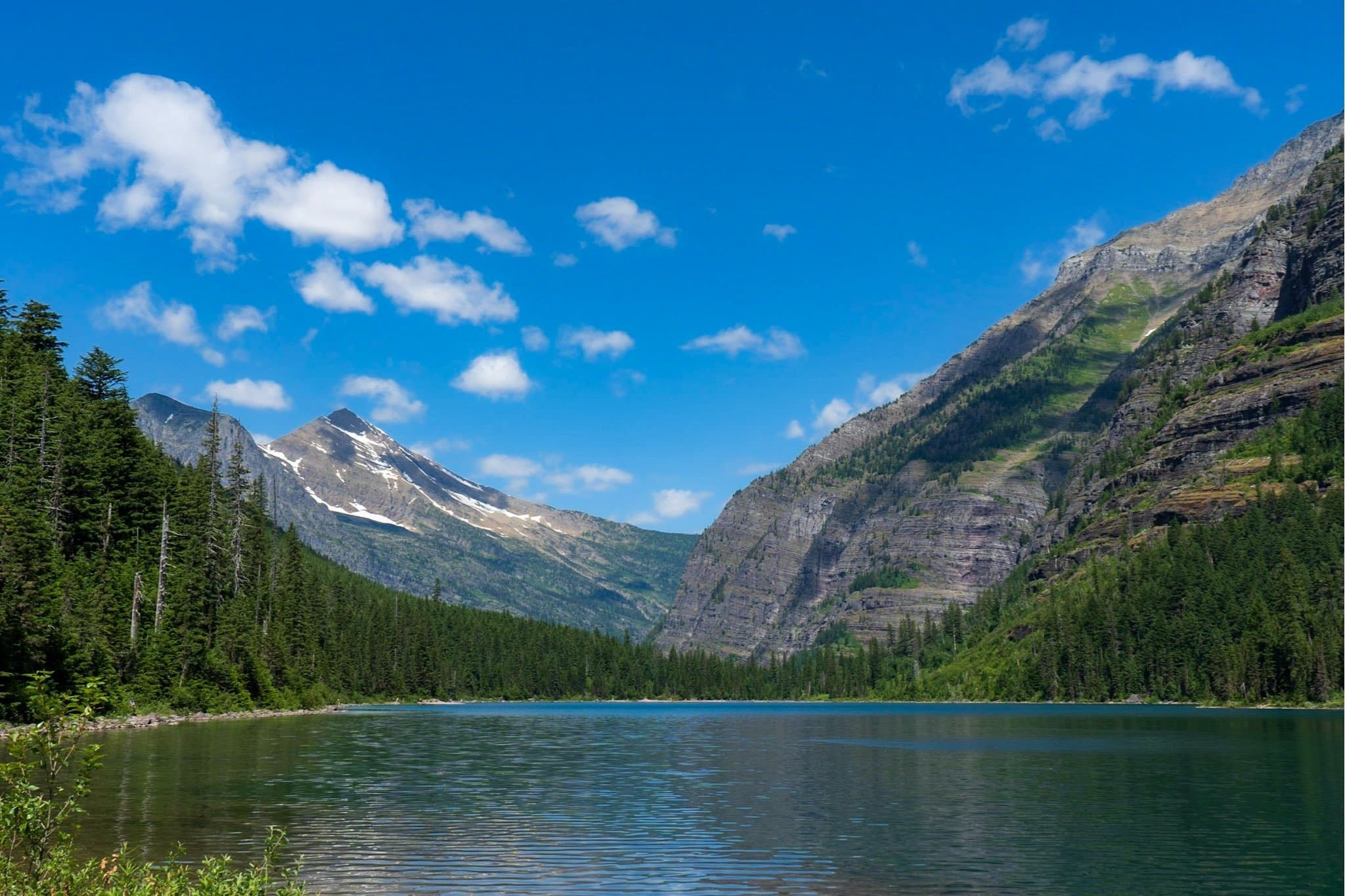 Mountains near Avalanche Lake in Glacier National Park