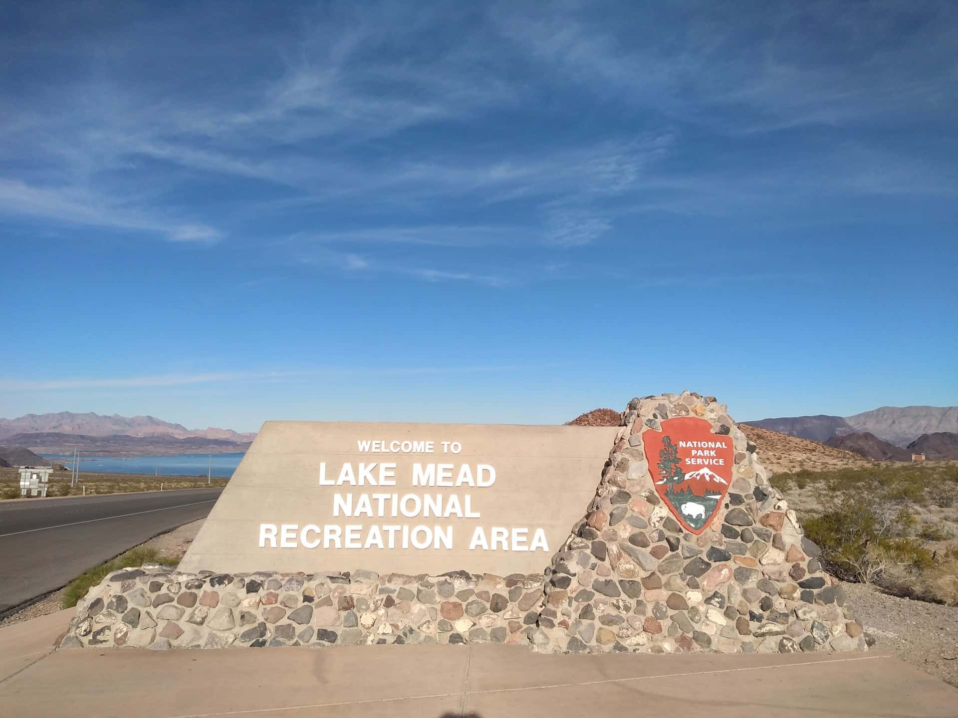 Sign for the Lake Mead National Recreation Area in Nevada