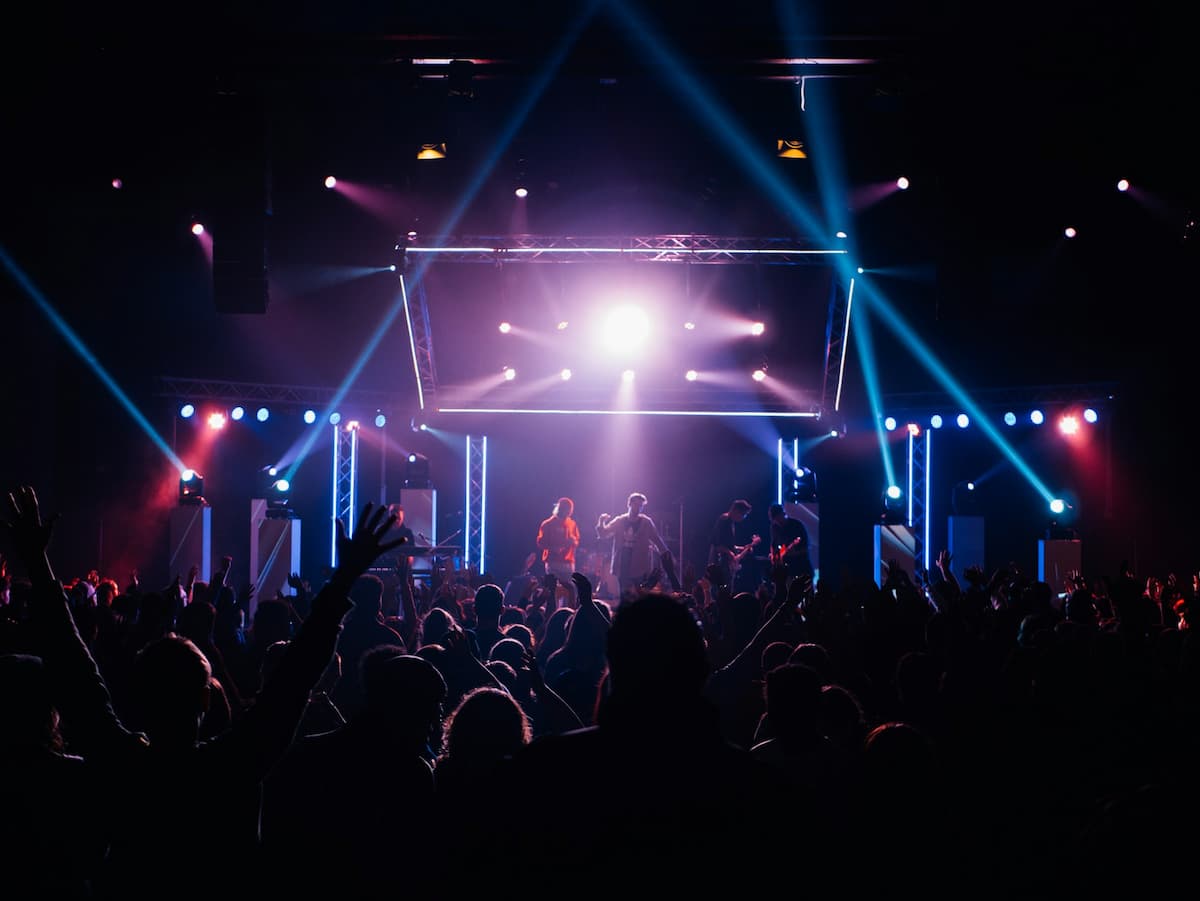 Laser lights at a concert