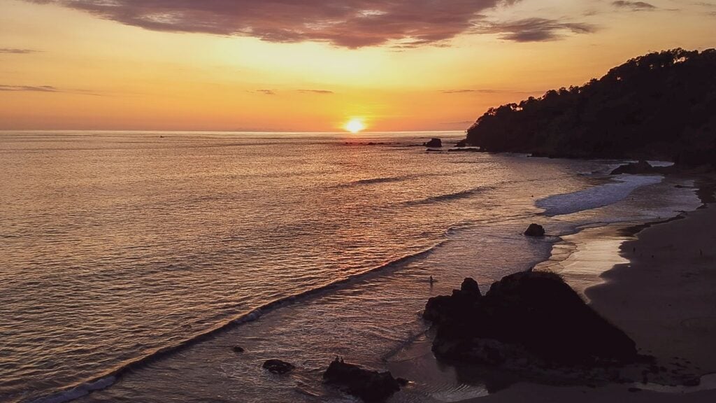 Sunset over Playa Espadilla, Costa Rica