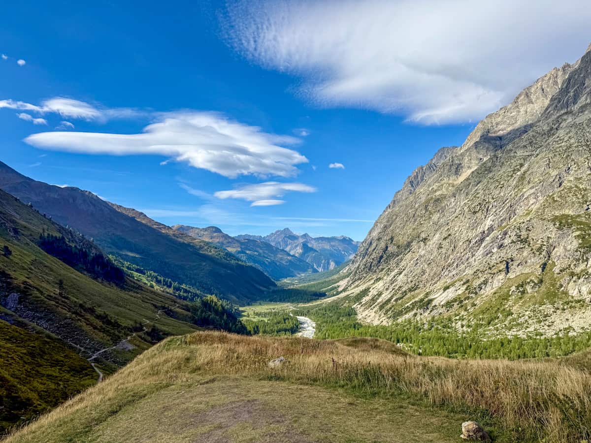 Italian Alps with the Aosta Valley, Italy along the Tour du Mont Blanc