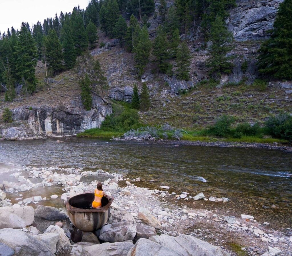Boat Box Hot Springs in Stanley, Idaho Uprooted Traveler