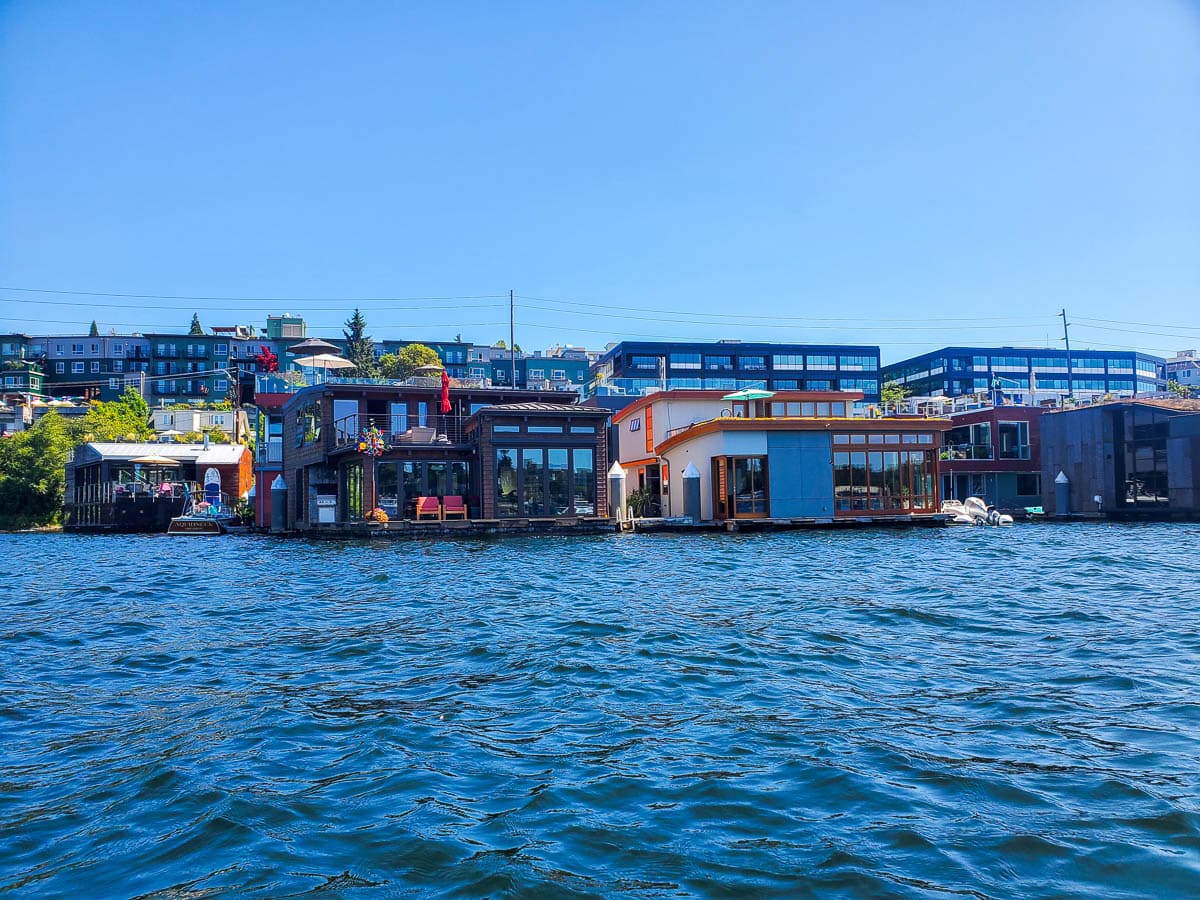 Houseboats on Lake Union in Seattle, Washington