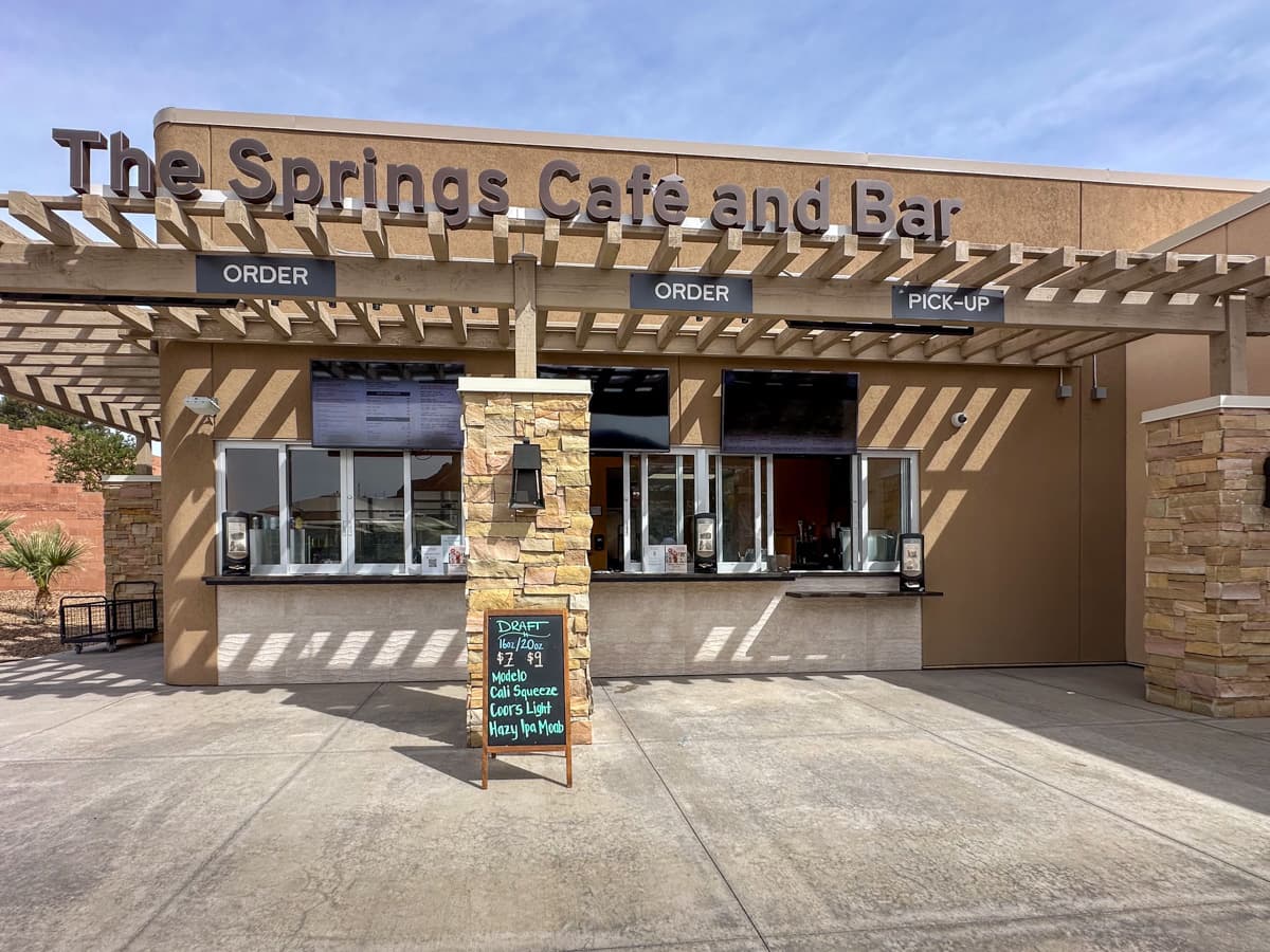 The Springs Cafe and Bar in Zion Canyon Hot Springs in La Verkin, Utah